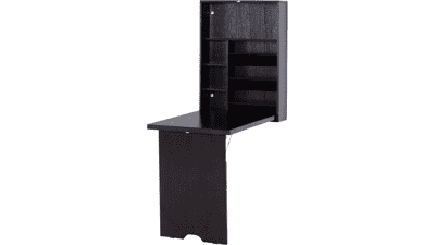 HOMCOM Wall Mounted Fold Out Convertible Desk