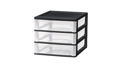 IRIS USA Medium 3-Drawer Stacking Desktop Organizer