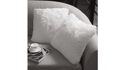 NordECO HOME Luxury Soft Faux Fur Fleece Cushion Cover