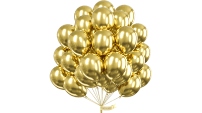 PartyWoo Metallic Gold Balloons