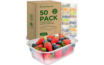 PrepNaturals 50 Pack Meal Prep Containers
