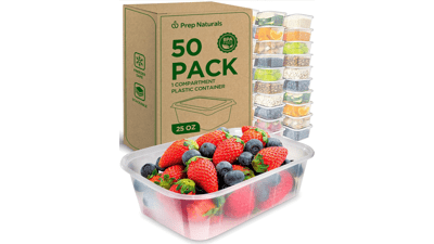 PrepNaturals 50 Pack Meal Prep Containers