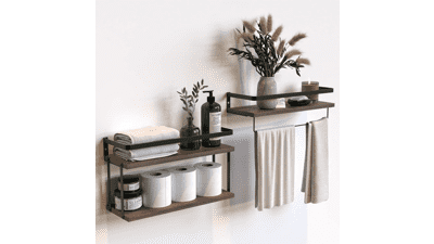 RICHER HOUSE 2+1 Tier Wall Mounted Floating Shelves