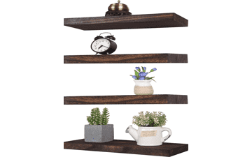 Rustic Wood Floating Shelves
