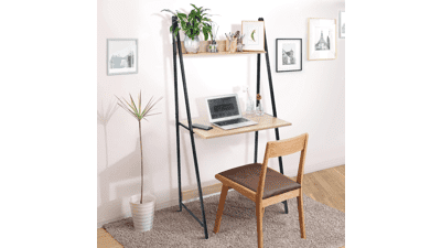 SpringSun 2-Tier Ladder Computer Desk