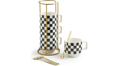 Stackable Coffee Mug Set of 4