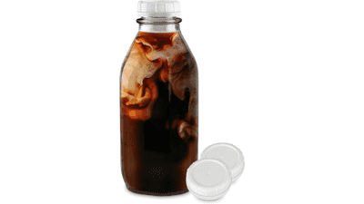 Stock Your Home Liter Glass Milk Bottle