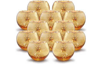 Volens Round Gold Votive Candle Holders