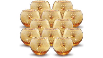 Volens Round Gold Votive Candle Holders