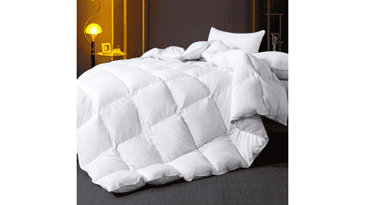 WhatsBedding Feather Comforter