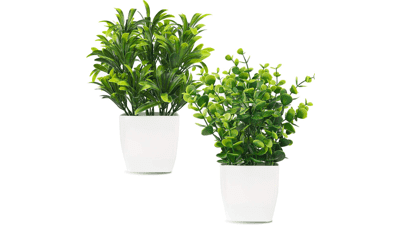Whonline 2pcs Small Fake Plants