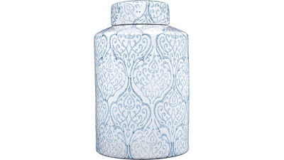 Blue & White Decorative Ginger Jar
