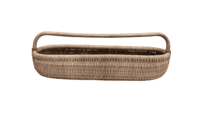 Creative Co-Op Hand-Woven Rattan Basket