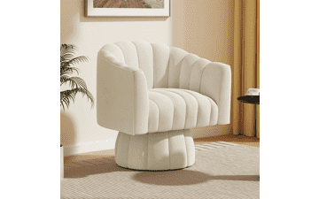 Dewhut Mid Century 360 Degree Swivel Cuddle Barrel Accent Sofa Chairs