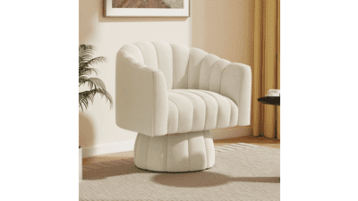 Dewhut Mid Century 360 Degree Swivel Cuddle Barrel Accent Sofa Chairs