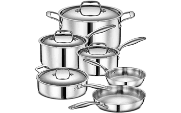 Legend 3 Ply 10 pc Stainless Steel Pots & Pans Set