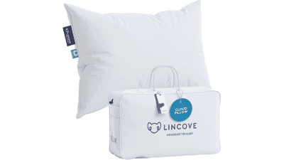 Lincove Cloud Natural Canadian White Down Luxury Sleeping Pillow
