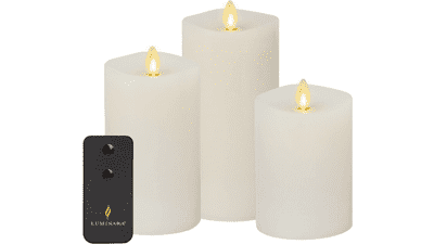 Luminara Realistic Artificial Moving Flame Pillar Candles