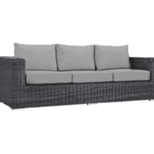 Modway Summon Wicker Rattan Outdoor Patio Sofa