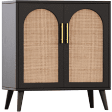 Rovaurx Rattan Storage Cabinet