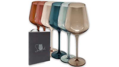 Saludi Colored Wine Glasses