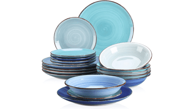 Vancasso Stoneware Dinnerware Set Bonita Blue