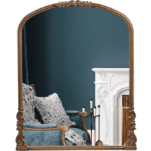 Wylde Iris 28.4x35 Inch Wood Wall Mirror