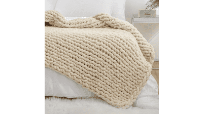 YAAPSU Chunky Knit Blanket