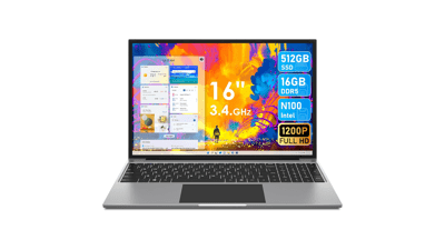 16 Inch Laptop with 16GB RAM