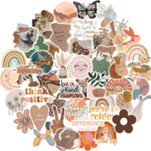 50 Vintage Aesthetic Waterproof Stickers for Laptop, Phone, and More