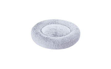 Amazon Basics Donut Dog Bed - 36" Grey Faux Fur Bolster