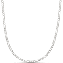 Elegant Figaro Chain Necklace - 14k Gold & Sterling Silver Plated