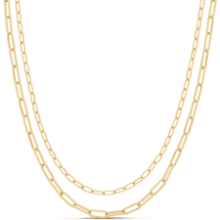 Gold Plated Layered Chain Necklace