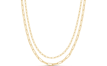 Gold Plated Layered Chain Necklace