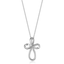 Gold Plated Sterling Silver Cross Pendant Necklace