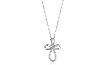 Gold Plated Sterling Silver Cross Pendant Necklace