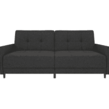 Modern Grey Futon Sofa Bed - 76 Inch Sleeper Couch