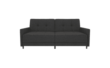 Modern Grey Futon Sofa Bed - 76 Inch Sleeper Couch