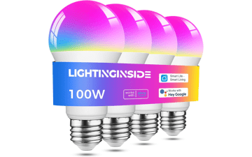 Smart Light Bulbs: 100W, WiFi, Alexa Compatible, Color Changing