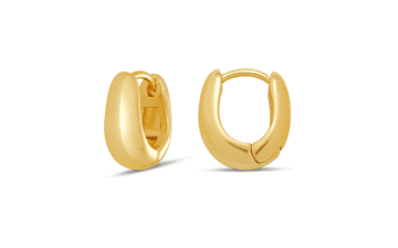 Teardrop Huggie Hoop Earrings - Gold & Silver Plated