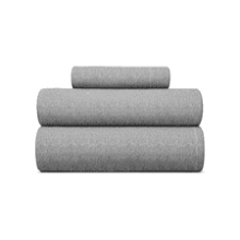 Twin Size Grey Heathered Sheet Set - Cooling & Breathable