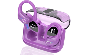 75H Purple Wireless Earbuds: Bluetooth 5.4, Noise Cancelling, and Waterproof