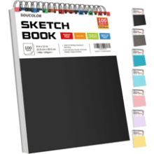 9"x12" Sketch Book - 100 Sheet Spiral Bound Art Pad