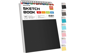 9"x12" Sketch Book - 100 Sheet Spiral Bound Art Pad