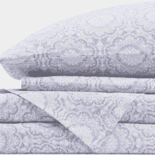 Adelia Gray King Cotton Sheets - Soft & Breathable