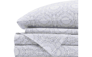 Adelia Gray King Cotton Sheets - Soft & Breathable