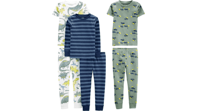 Carter's Boys' Snug Fit Cotton Pajama Set - 6 Piece