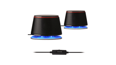 Compact USB Computer Speakers with Deep Bass