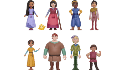 Disney Wish Mini Doll Set - 8 Posable Dolls & Star!