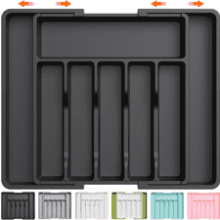 Expandable Silverware Drawer Organizer - Adjustable Kitchen Utensil Tray